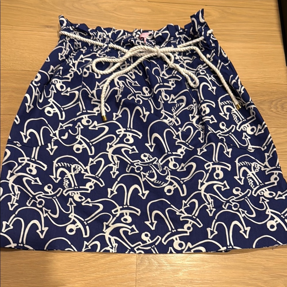 Lilly Pulitzer Nautical Anchor Print Skirt